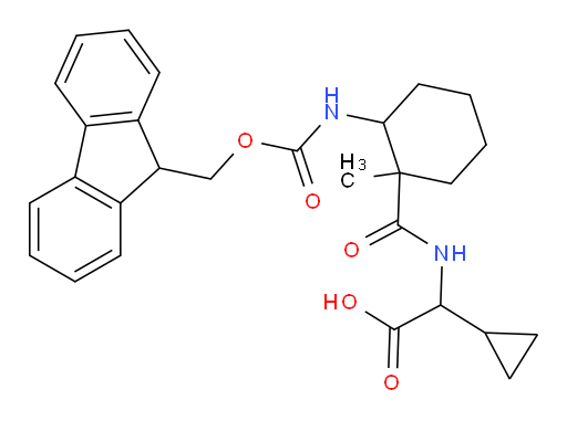 2-cyclopropyl-2-{[2-({[(9H-fluoren-9-yl)methoxy]carbonyl}amino)-1-methylcyclohexyl]formamido}acetic acid