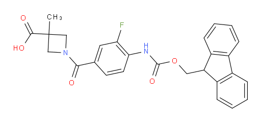 1-[4-({[(9H-fluoren-9-yl)methoxy]carbonyl}amino)-3-fluorobenzoyl]-3-methylazetidine-3-carboxylic acid