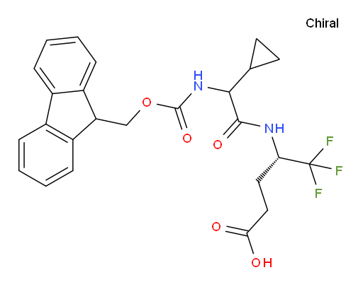(4S)-4-[2-cyclopropyl-2-({[(9H-fluoren-9-yl)methoxy]carbonyl}amino)acetamido]-5,5,5-trifluoropentanoic acid