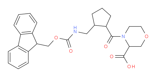 4-{2-[({[(9H-fluoren-9-yl)methoxy]carbonyl}amino)methyl]cyclopentanecarbonyl}morpholine-3-carboxylic acid