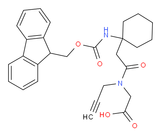 2-{2-[1-({[(9H-fluoren-9-yl)methoxy]carbonyl}amino)cyclohexyl]-N-(prop-2-yn-1-yl)acetamido}acetic acid