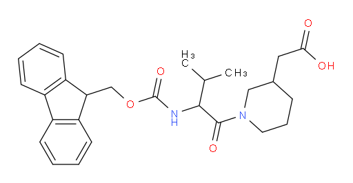 2-{1-[2-({[(9H-fluoren-9-yl)methoxy]carbonyl}amino)-3-methylbutanoyl]piperidin-3-yl}acetic acid