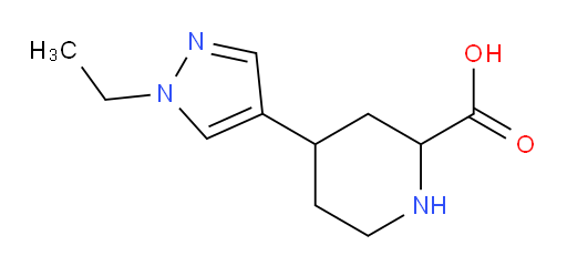 4-(1-ethyl-1H-pyrazol-4-yl)piperidine-2-carboxylic acid