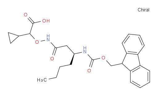 2-cyclopropyl-2-{[(3S)-3-({[(9H-fluoren-9-yl)methoxy]carbonyl}amino)heptanamido]oxy}acetic acid