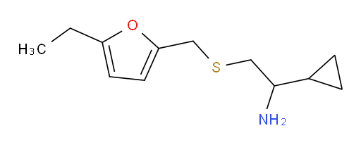 1-cyclopropyl-2-{[(5-ethylfuran-2-yl)methyl]sulfanyl}ethan-1-amine