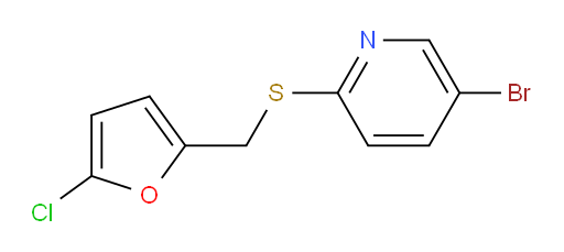 5-bromo-2-{[(5-chlorofuran-2-yl)methyl]sulfanyl}pyridine