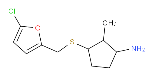 3-{[(5-chlorofuran-2-yl)methyl]sulfanyl}-2-methylcyclopentan-1-amine
