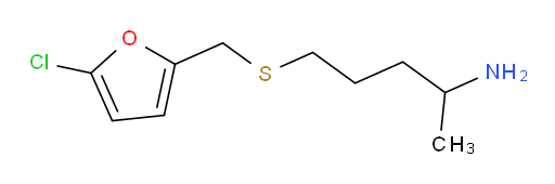 5-{[(5-chlorofuran-2-yl)methyl]sulfanyl}pentan-2-amine