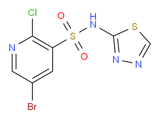 5-bromo-2-chloro-N-(1,3,4-thiadiazol-2-yl)pyridine-3-sulfonamide