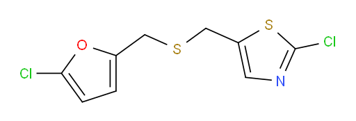 2-chloro-5-({[(5-chlorofuran-2-yl)methyl]sulfanyl}methyl)-1,3-thiazole
