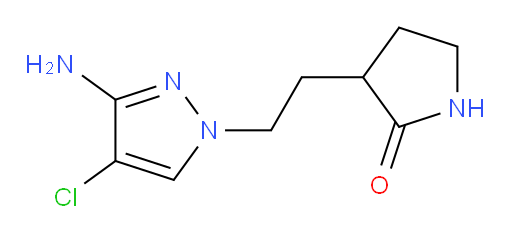 3-[2-(3-amino-4-chloro-1H-pyrazol-1-yl)ethyl]pyrrolidin-2-one