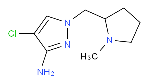 4-chloro-1-[(1-methylpyrrolidin-2-yl)methyl]-1H-pyrazol-3-amine