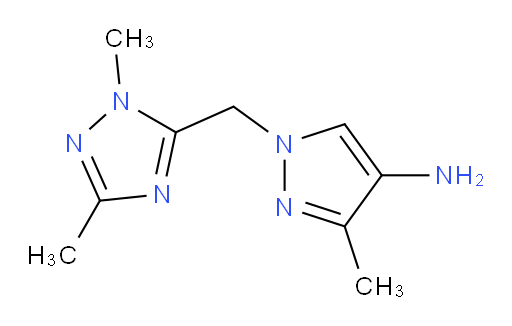 1-[(dimethyl-1H-1,2,4-triazol-5-yl)methyl]-3-methyl-1H-pyrazol-4-amine