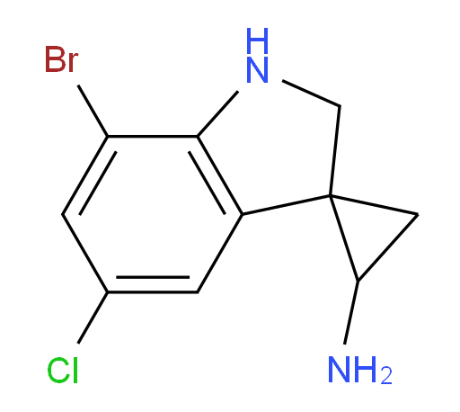 7'-bromo-5'-chloro-1',2'-dihydrospiro[cyclopropane-1,3'-indole]-3-amine