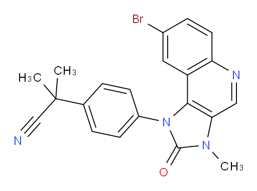 4-(8-bromo-2,3-dihydro-3-methyl-2-oxo-1H-imidazo[4,5-c]quinolin-1-yl)-alpha,alpha-dimethylbenzeneacetonitrile