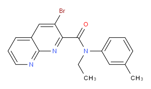 3-bromo-N-ethyl-N-(m-tolyl)-1,8-naphthyridine-2-carboxamide