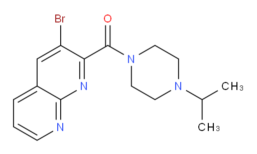 (3-bromo-1,8-naphthyridin-2-yl)(4-isopropylpiperazin-1-yl)methanone