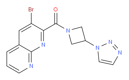 (3-(1H-1,2,3-triazol-1-yl)azetidin-1-yl)(3-bromo-1,8-naphthyridin-2-yl)methanone