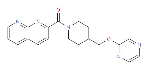 (1,8-naphthyridin-2-yl)(4-((pyrazin-2-yloxy)methyl)piperidin-1-yl)methanone