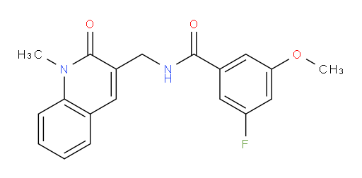 3-fluoro-5-methoxy-N-((1-methyl-2-oxo-1,2-dihydroquinolin-3-yl)methyl)benzamide