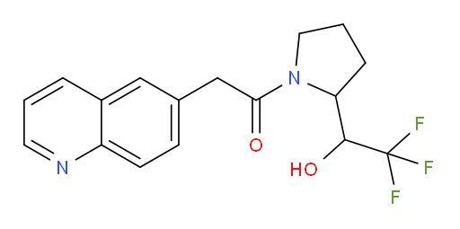 2-(quinolin-6-yl)-1-(2-(2,2,2-trifluoro-1-hydroxyethyl)pyrrolidin-1-yl)ethanone