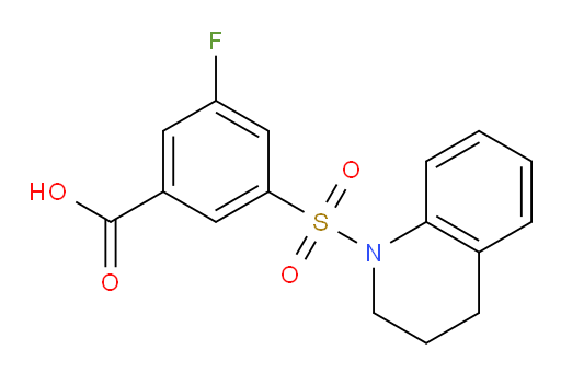3-((3,4-dihydroquinolin-1(2H)-yl)sulfonyl)-5-fluorobenzoic acid
