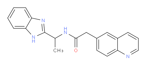 N-(1-(1H-benzo[d]imidazol-2-yl)ethyl)-2-(quinolin-6-yl)acetamide