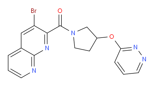 (3-bromo-1,8-naphthyridin-2-yl)(3-(pyridazin-3-yloxy)pyrrolidin-1-yl)methanone