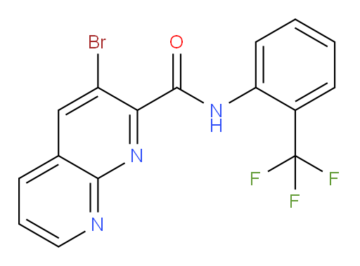 3-bromo-N-(2-(trifluoromethyl)phenyl)-1,8-naphthyridine-2-carboxamide