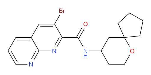3-bromo-N-(6-oxaspiro[4.5]decan-9-yl)-1,8-naphthyridine-2-carboxamide