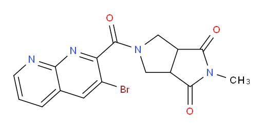 5-(3-bromo-1,8-naphthyridine-2-carbonyl)-2-methyltetrahydropyrrolo[3,4-c]pyrrole-1,3(2H,3aH)-dione
