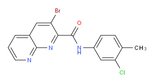 3-bromo-N-(3-chloro-4-methylphenyl)-1,8-naphthyridine-2-carboxamide