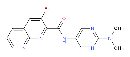 3-bromo-N-(2-(dimethylamino)pyrimidin-5-yl)-1,8-naphthyridine-2-carboxamide