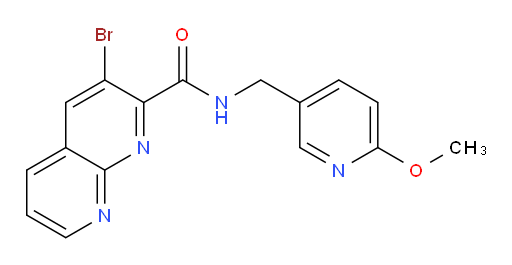 3-bromo-N-((6-methoxypyridin-3-yl)methyl)-1,8-naphthyridine-2-carboxamide