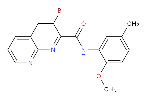3-bromo-N-(2-methoxy-5-methylphenyl)-1,8-naphthyridine-2-carboxamide