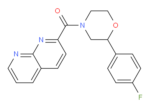 (2-(4-fluorophenyl)morpholino)(1,8-naphthyridin-2-yl)methanone