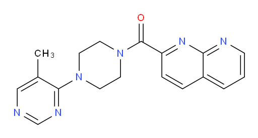(4-(5-methylpyrimidin-4-yl)piperazin-1-yl)(1,8-naphthyridin-2-yl)methanone