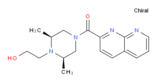 ((3R,5S)-4-(2-hydroxyethyl)-3,5-dimethylpiperazin-1-yl)(1,8-naphthyridin-2-yl)methanone