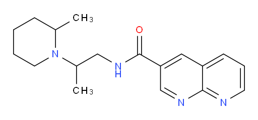 N-(2-(2-methylpiperidin-1-yl)propyl)-1,8-naphthyridine-3-carboxamide