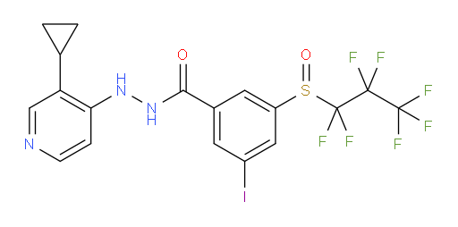 N'-(3-cyclopropylpyridin-4-yl)-3-iodo-5-((perfluoropropyl)sulfinyl)benzohydrazide