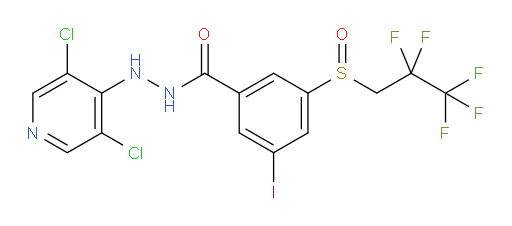 N'-(3,5-dichloropyridin-4-yl)-3-iodo-5-((2,2,3,3,3-pentafluoropropyl)sulfinyl)benzohydrazide