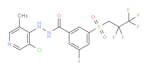 N'-(3-chloro-5-methylpyridin-4-yl)-3-iodo-5-((2,2,3,3,3-pentafluoropropyl)sulfonyl)benzohydrazide