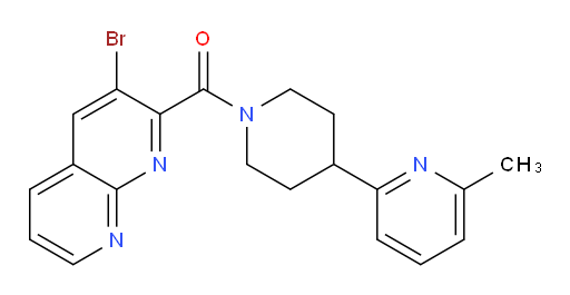 (3-bromo-1,8-naphthyridin-2-yl)(4-(6-methylpyridin-2-yl)piperidin-1-yl)methanone