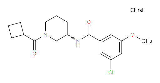 (S)-3-chloro-N-(1-(cyclobutanecarbonyl)piperidin-3-yl)-5-methoxybenzamide