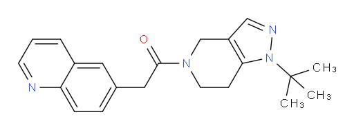 1-(1-(tert-butyl)-6,7-dihydro-1H-pyrazolo[4,3-c]pyridin-5(4H)-yl)-2-(quinolin-6-yl)ethanone