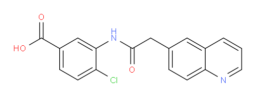 4-chloro-3-(2-(quinolin-6-yl)acetamido)benzoic acid