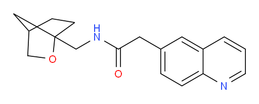 N-(2-oxabicyclo[2.2.1]heptan-1-ylmethyl)-2-(quinolin-6-yl)acetamide