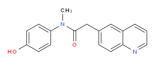 N-(4-hydroxyphenyl)-N-methyl-2-(quinolin-6-yl)acetamide