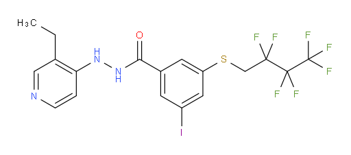 N'-(3-ethylpyridin-4-yl)-3-((2,2,3,3,4,4,4-heptafluorobutyl)thio)-5-iodobenzohydrazide