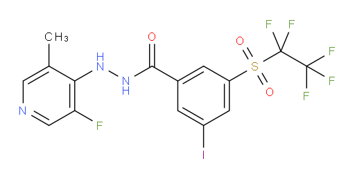 N'-(3-fluoro-5-methylpyridin-4-yl)-3-iodo-5-((perfluoroethyl)sulfonyl)benzohydrazide